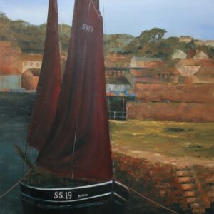 SS19 Ripple in Newlyn harbour. Cornwall. Original oil painting by Jan Rogers