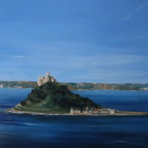 St Michael's mount, Cornwall. Oil painting by Jan Rogers