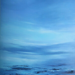 Blue sea to sky. Cornwall. Original oil painting by Jan Rogers