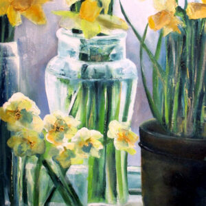 Spring flowers. Original oil painting by Jan Rogers