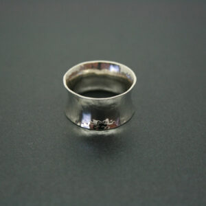 Silver concave ring