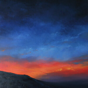 Sunset over Penwith Moor, Cornwall. Oil painting by Jan Rogers - Starboard Gallery