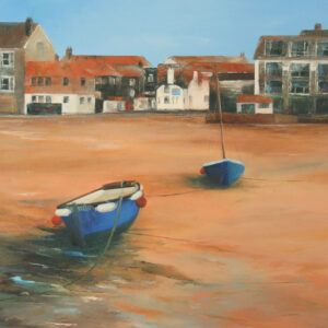 St Ives harbour boats. Cornwall. Original oil painting by Jan Rogers