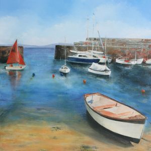 Mousehole harbour boats. Cornwall