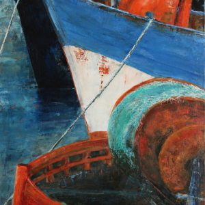 Rusty fishing boats in Newlyn harour